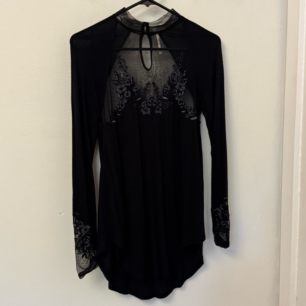Free People Saheli sheer tunic dress/ top